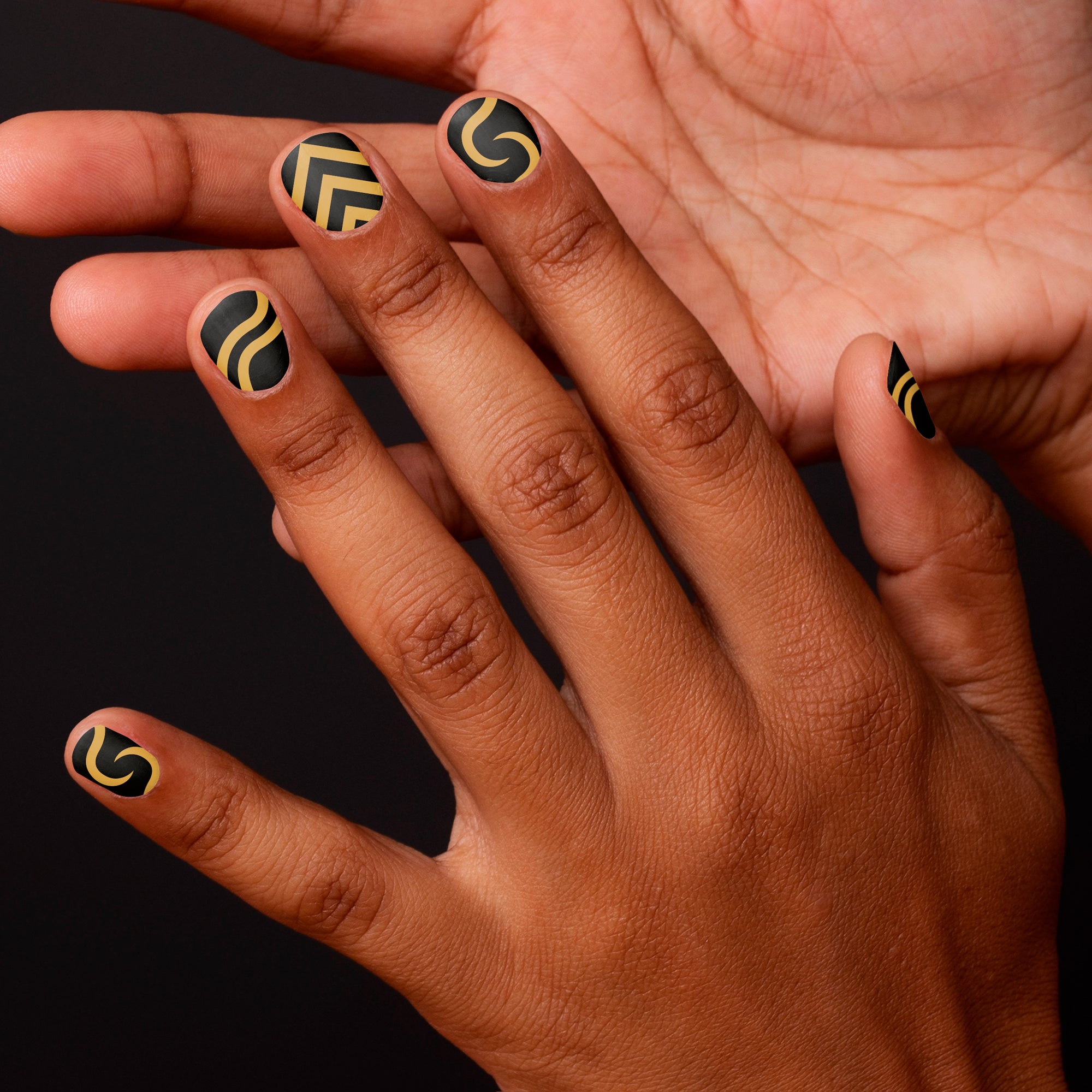 Black Gold Tribal Premium Nail Wraps